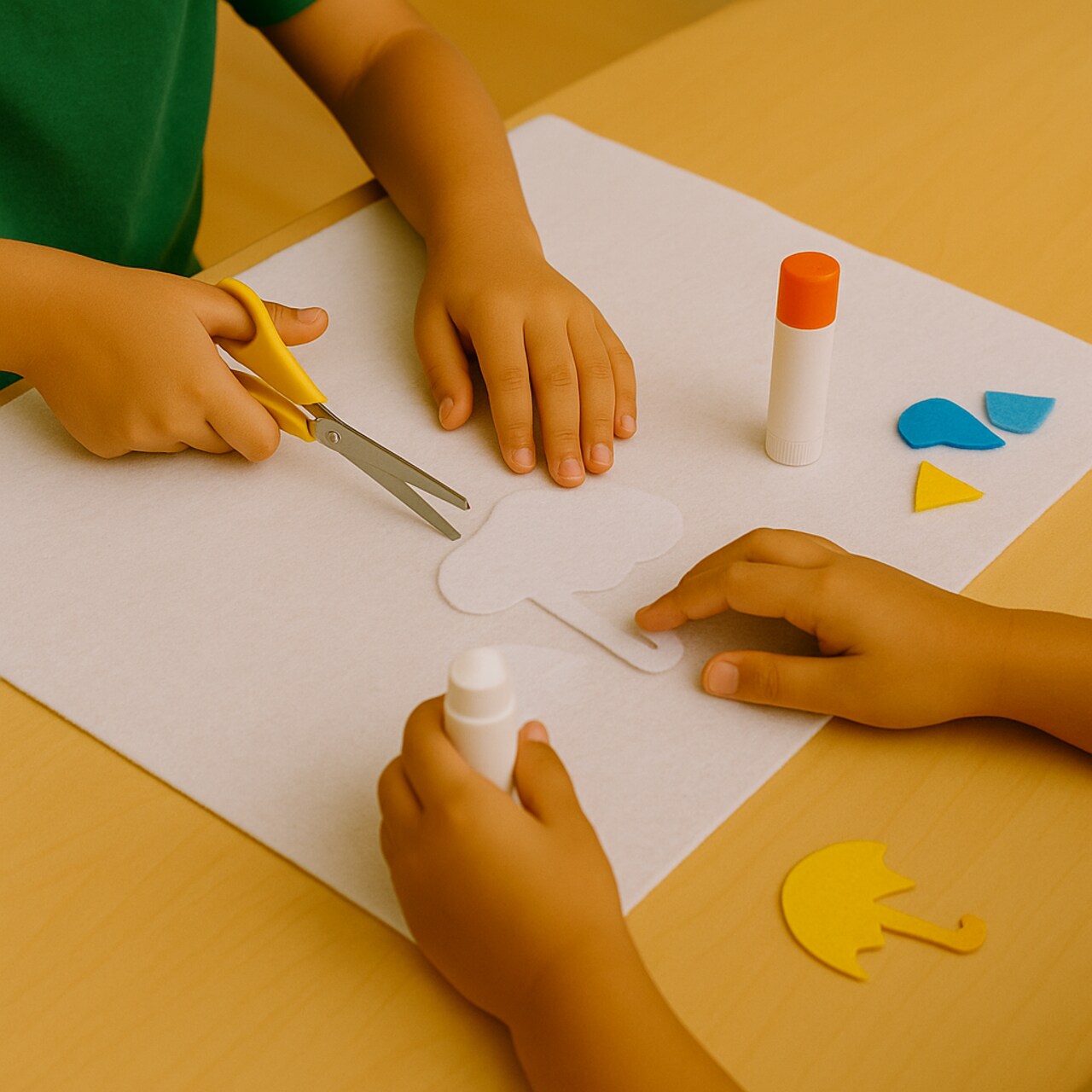 White Felt Sheet 36" x 36" – Large Craft Fabric for Art, Sewing & Classroom Projects